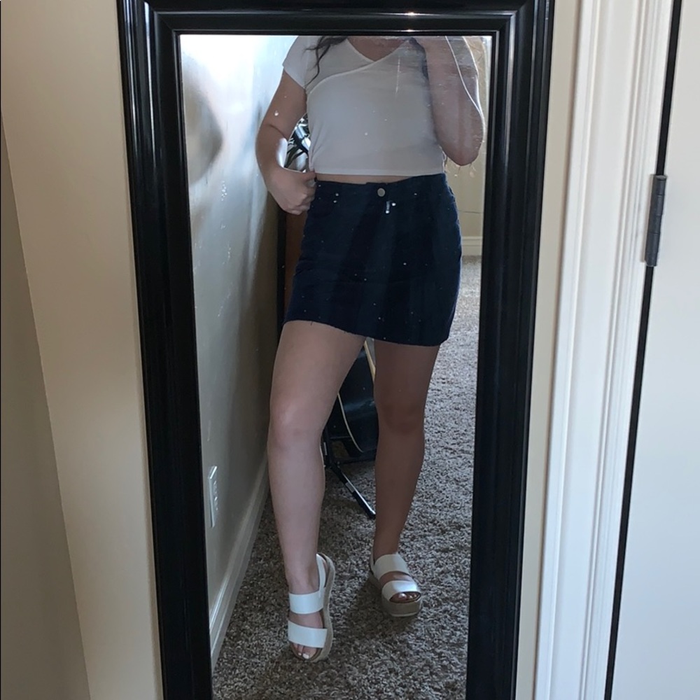 Corduroy blue skirt - Picture 1 of 4